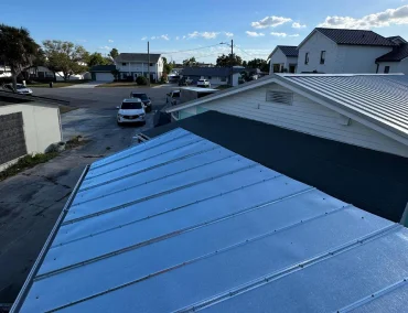 Completed metal roof replacement